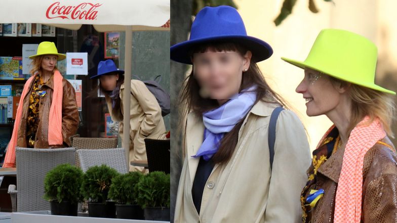 Agata Buzek z koleżanką w Gdyni