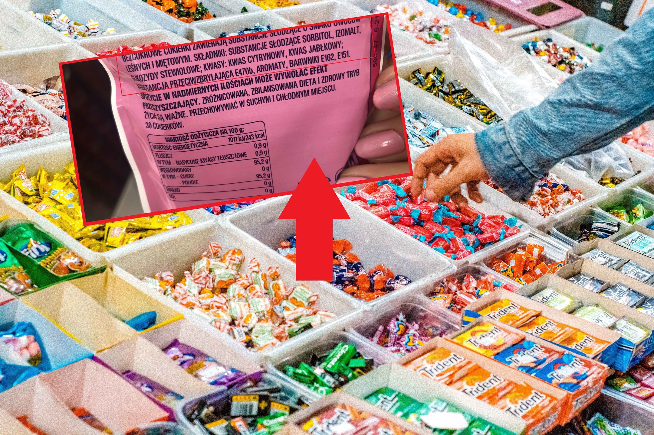 Duże spożycie sorbitolu, który znajduje się w gumie do żucia, może wywoływać wzdęcia i biegunkę