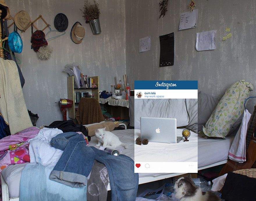 Fotografie pokazujące czym różni się rzeczywistość od świata z Instagrama 1