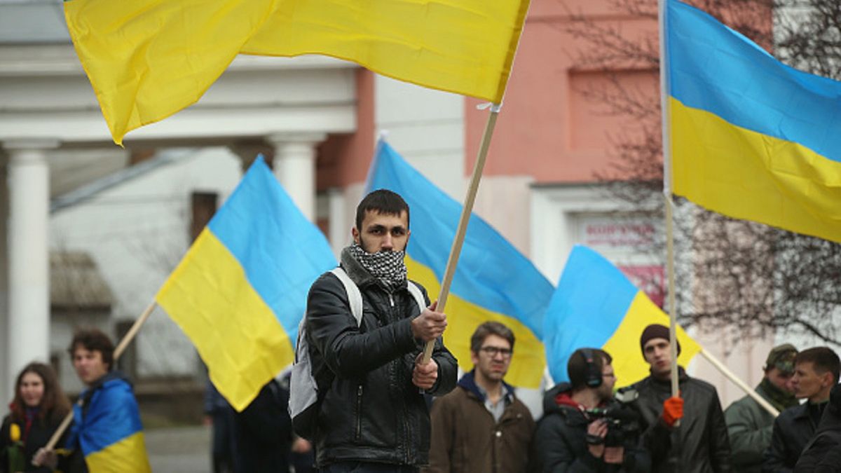 Protesty na Krymie - zdjęcie archiwalne