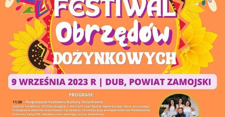 Festiwal Obrzędów Dożynkowych w Dubie 2023. Wystąpią: Krywań, Gosia Andrzejewicz, Skynova