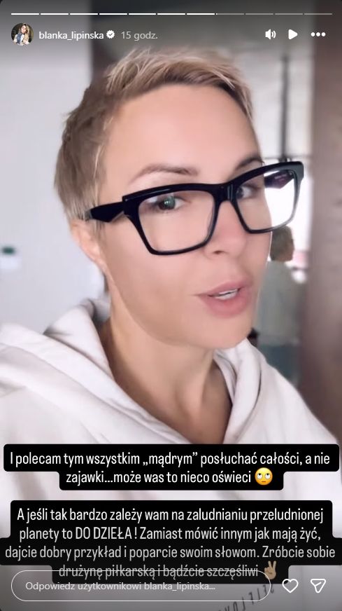 Blanka Lipińska reaguje na komentarze po wywiadzie