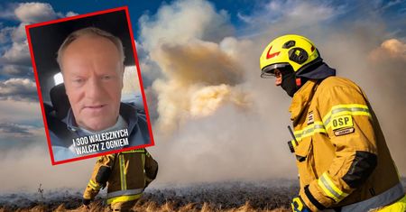 Pożar w parku narodowym. Tusk pojechał na miejsce