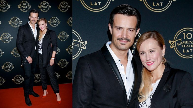 Aktorzy i celebryci na pozują na premierze spektaklu 