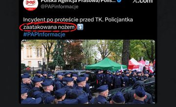 PAP przeprasza za błędną informację o ataku nożem. Co wydarzyło się w pobliżu TK?