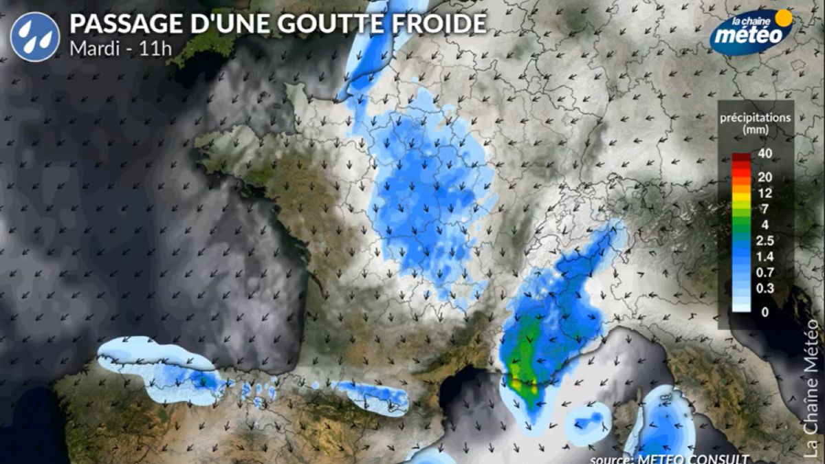 Nad Francje nadciąga "Zimna Kropla"