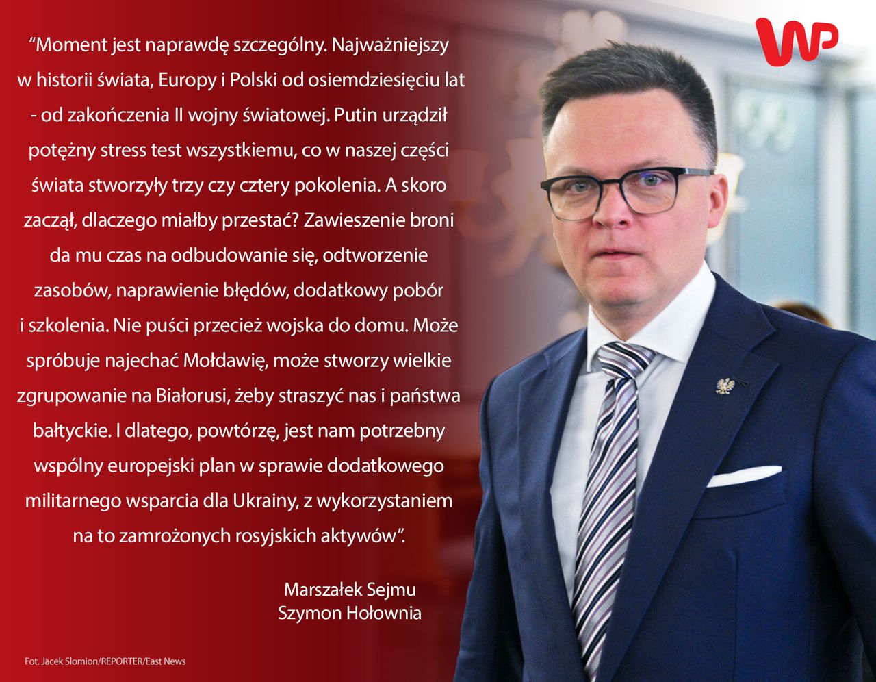 Marszałek Sejmu Szymon Hołownia w wywiadzie dla Wirtualnej Polski