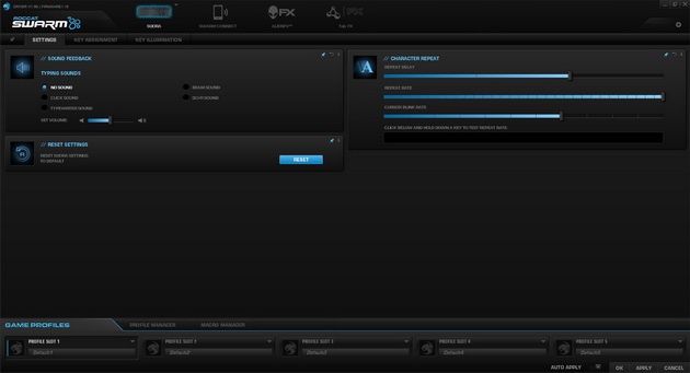 ROCCAT Suora - panel zmiany odgłosów klawiszy