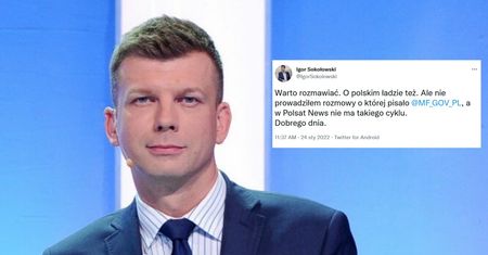 Igor Sokołowski zdementował doniesienia Ministerstwa Finansów. "W Polsat News nie ma takiego cyklu"