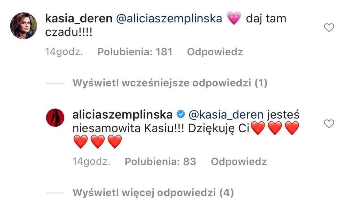 Komentarze pod postem Alicji Szemplińskiej