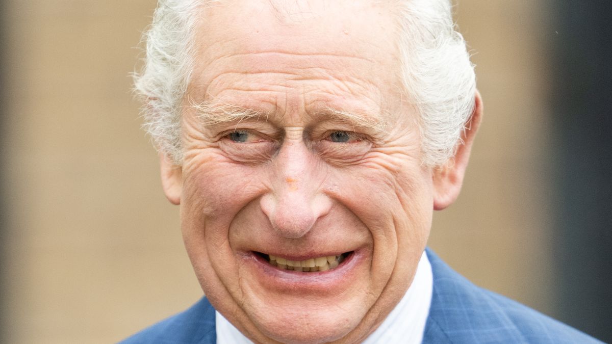 LONDON, ENGLAND - FEBRUARY 21: King Charles III visits the Felix Project on February 21, 2023 in London, England. The Felix Project provides meals for vulnerable people in London. (Photo by Samir Hussein/WireImage)