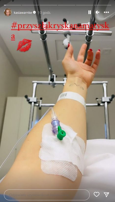 Katarzyna Warnke w szpitalu