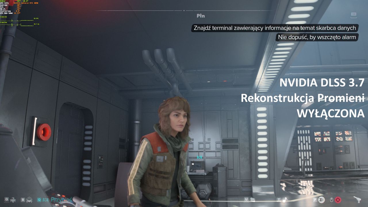 Star Wars Outlaws (PC) -  porównanie ustawień odszumiania 4 - DLSS RR OFF