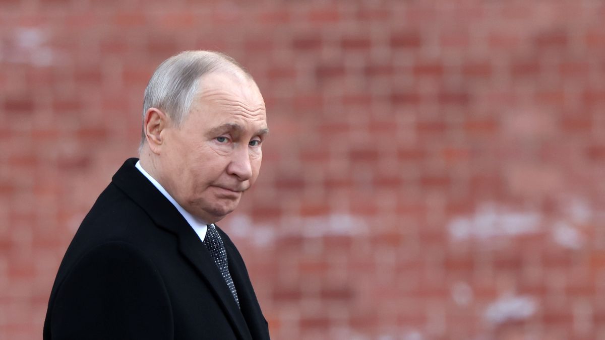 MOSCOW, RUSSIA - FEBRUARY 23: Russian President Vladimir Putin attends a wreath laying ceremony at the Unknown Soldier's Tomb, on February 23, 2025, in Moscow, Russia. Puting laid a tomb during a ceremony, marking the Defender of the Fatherland's Day ahead of 4th Anniversary of full-scale military invasion of Ukraine. (Photo by Contributor/Getty Images)