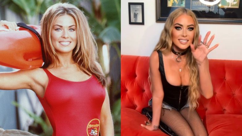 Carmen Electra wije się na kanapie w kusym wdzianku