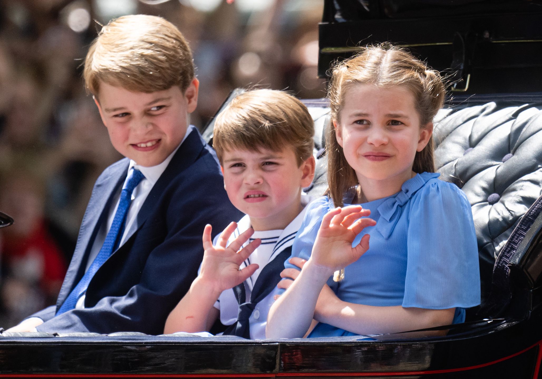 Księżniczka Charlotte, książę George i książę Louis