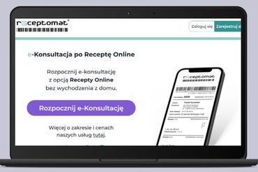 Receptomat.pl na laptopie, fot. mockupbro