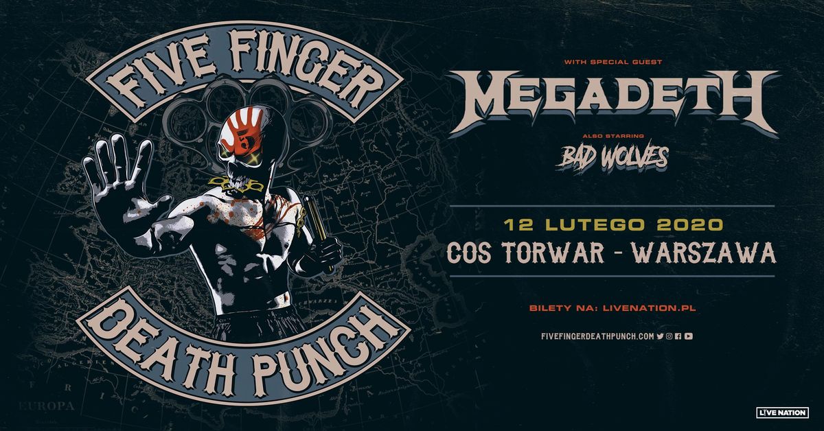 FIVE FINGER DEATH PUNCH zagrają w Polsce. Rusza przedsprzedaż biletów