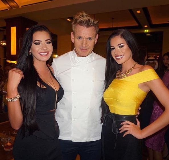 Bliźniaczki Badura oraz Gordon Ramsay (Instagram @thebaduratwins)