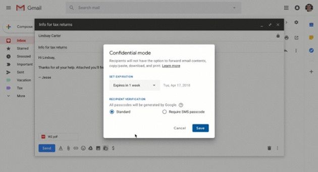 Gmail znikający
