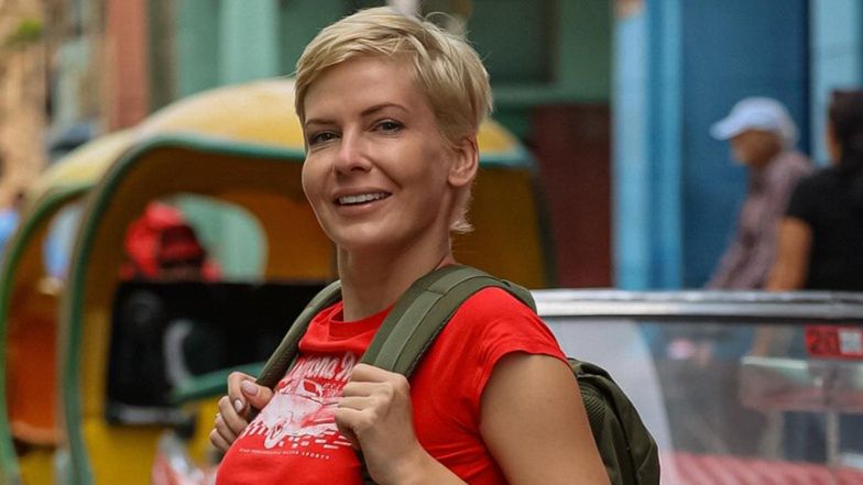 Edyta Pazura pozuje w ubraniach córki i zachwyca sylwetką 