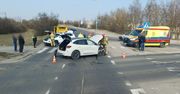 Gorzów: Wypadek na rondzie Kasprzaka. Zderzenie Jeepa i Forda,