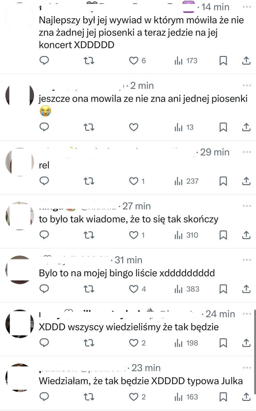Fani Taylor Swift drwią z Julii Wieniawy