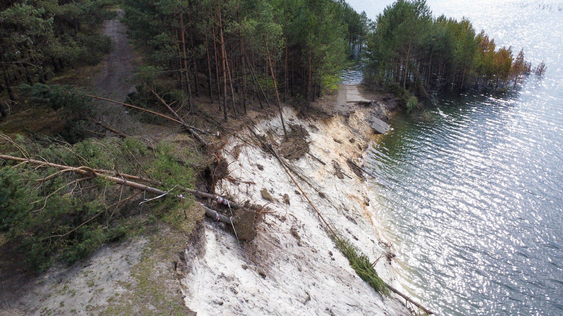 Skarpa nad zalewiskiem w Hutkach