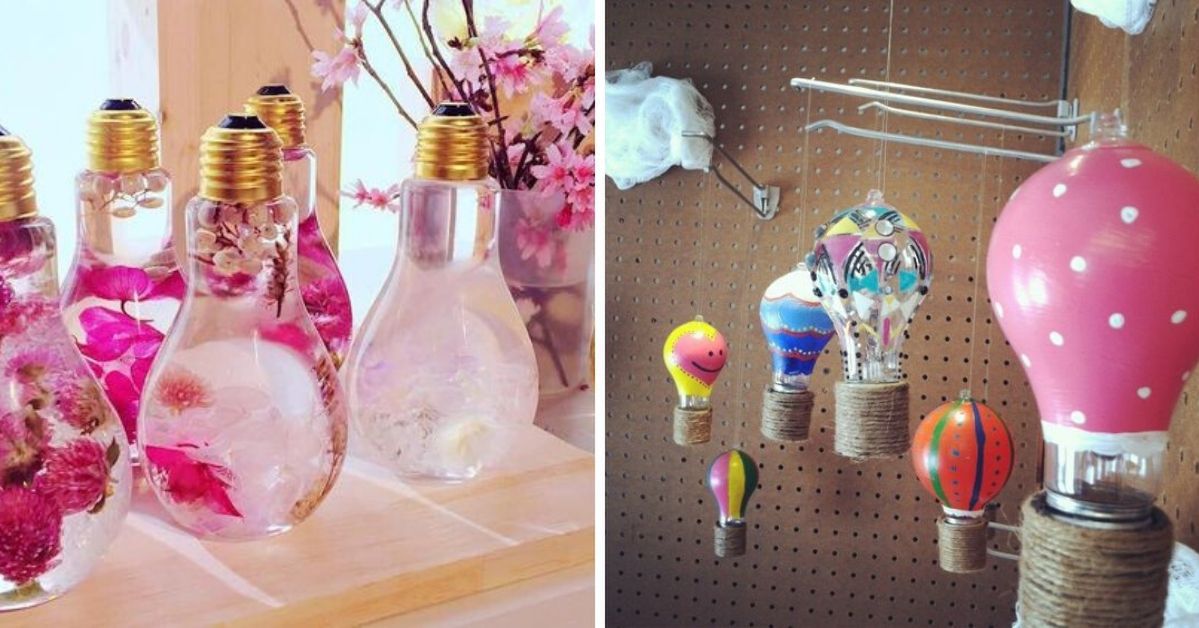10 beautiful things you can create with an old light bulb. You'll stop throwing them away!
