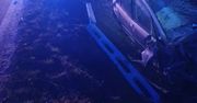 Poważny wypadek w Turzy - pojazd wypadł z jezdni i uderzył w słup energetyczny