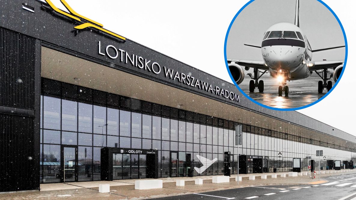 Pierwszy rozkładowy rejs na nowym lotnisku Warszawa-Radom 27 kwietnia 2022 r. 