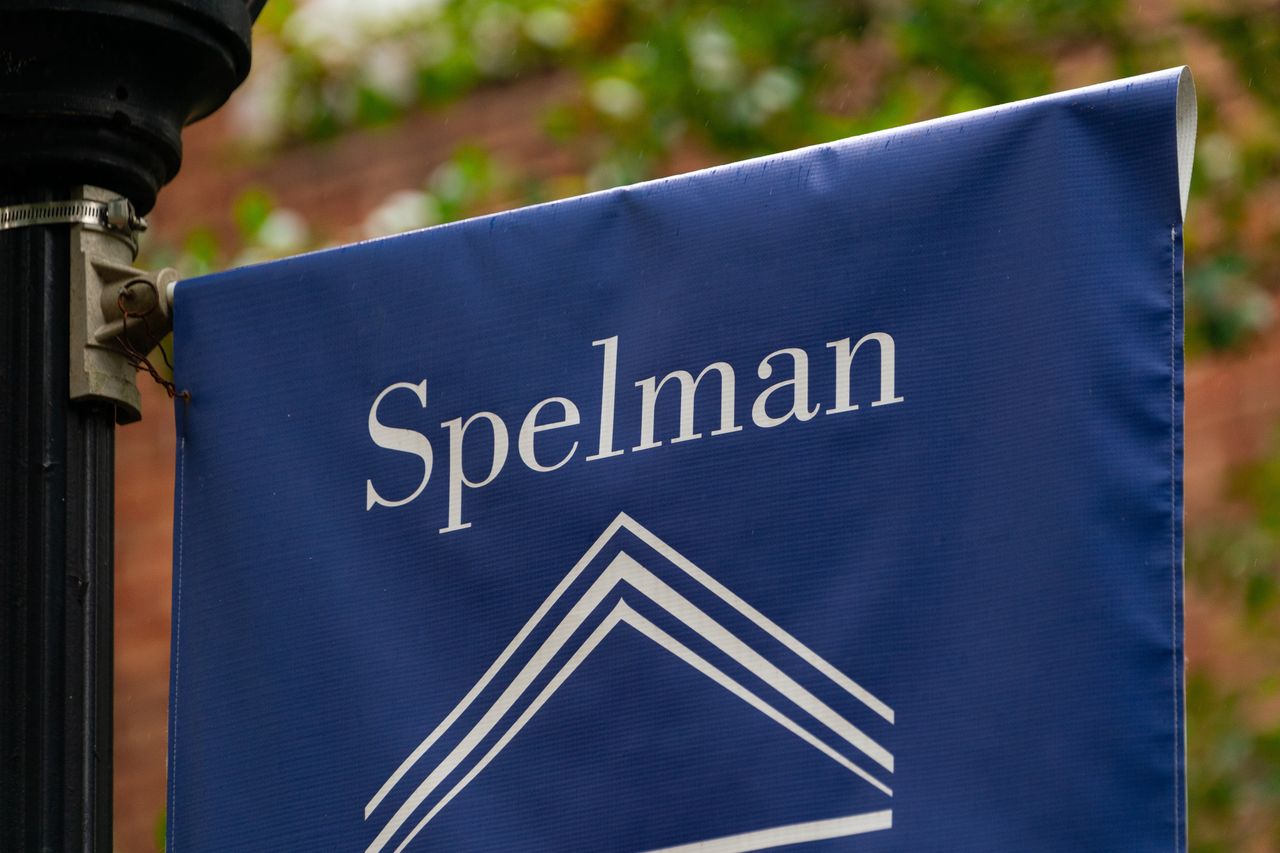 Signage at the Spelman College campus in Atlanta, Georgia, US, on Friday, Oct. 13, 2023. The return of federal student loan payments this month threatens to derail prospects for graduates of Historically Black Colleges and Universities, a cohort already facing steep economic disadvantages. Photographer: Elijah Nouvelage/Bloomberg via Getty Images