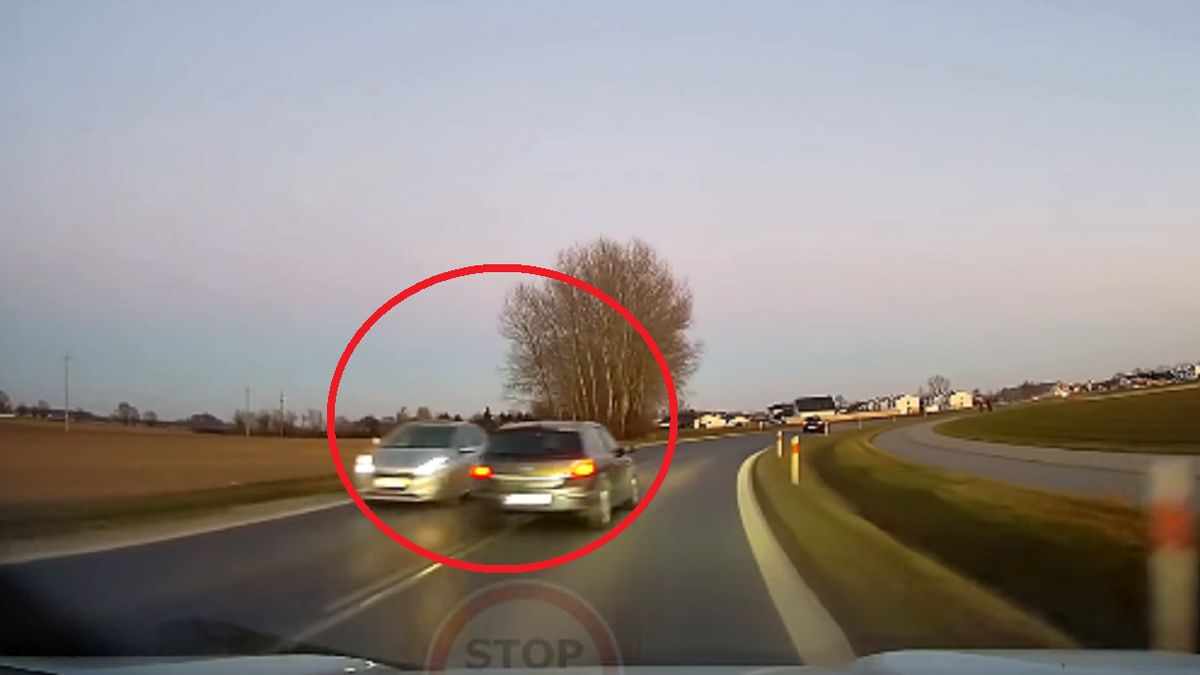 Nagranie z drogi w Wielkopolsce.