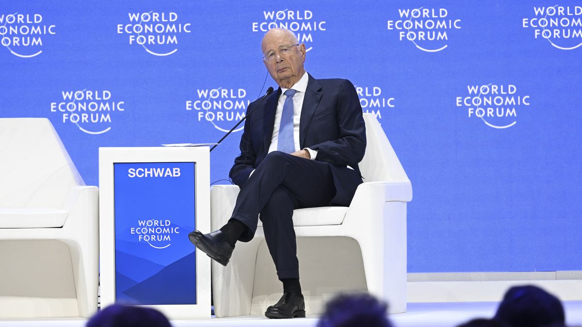 DAVOS, SWITZERLAND - JANUARY 21: Klaus Schwab, executive chairman of the World Economic Forum attends the World Economic Forum (WEF) annual meeting in Davos, Switzerland on January 21, 2025. (Photo by Halil Sagirkaya/Anadolu via Getty Images)