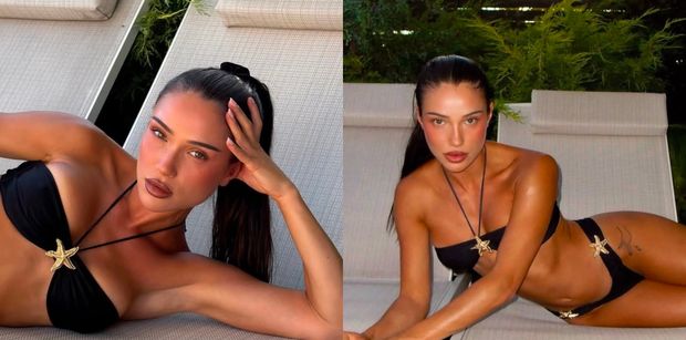 Natsu w skąpym bikini pręży umięśnione ciało na leżaku, eksponując tatuaż na biodrze: "OPALONA MYSZKA" (ZDJĘCIA)