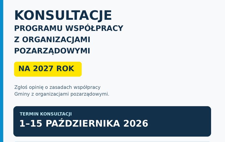 Ostrowieckie organizacje mogą wpłynąć na współpracę z miastem. Konsultacje ruszą 1 października