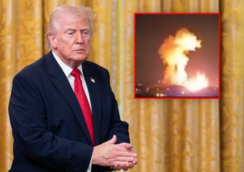 Ognista kula nad Isfahanem. Trump udostępnia nagranie nalotu