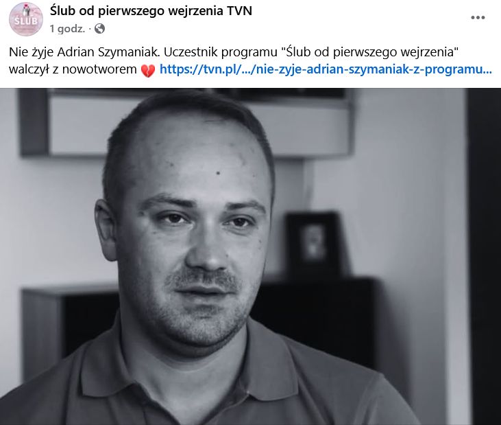 "Ślub od pierwszego wejrzenia" żegna Adriana Szymaniaka