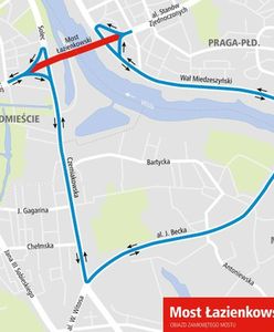 Pożar Mostu Łazienkowskiego. Spore utrudnienia dla kierowców. Miasto przygotowało objazdy