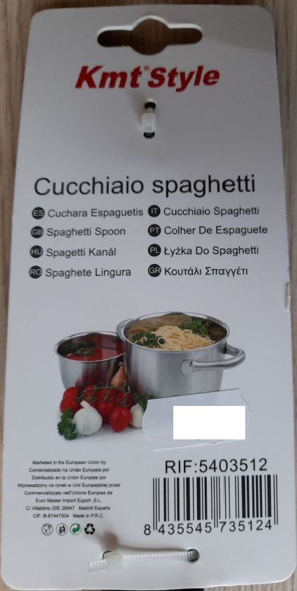 Łyżka do spaghetti przed którą ostrzega GIS