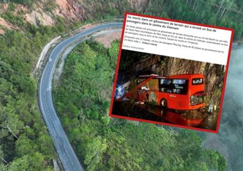 Osunięta ziemia zmiażdżyła autokar. Podano bilans ofiar