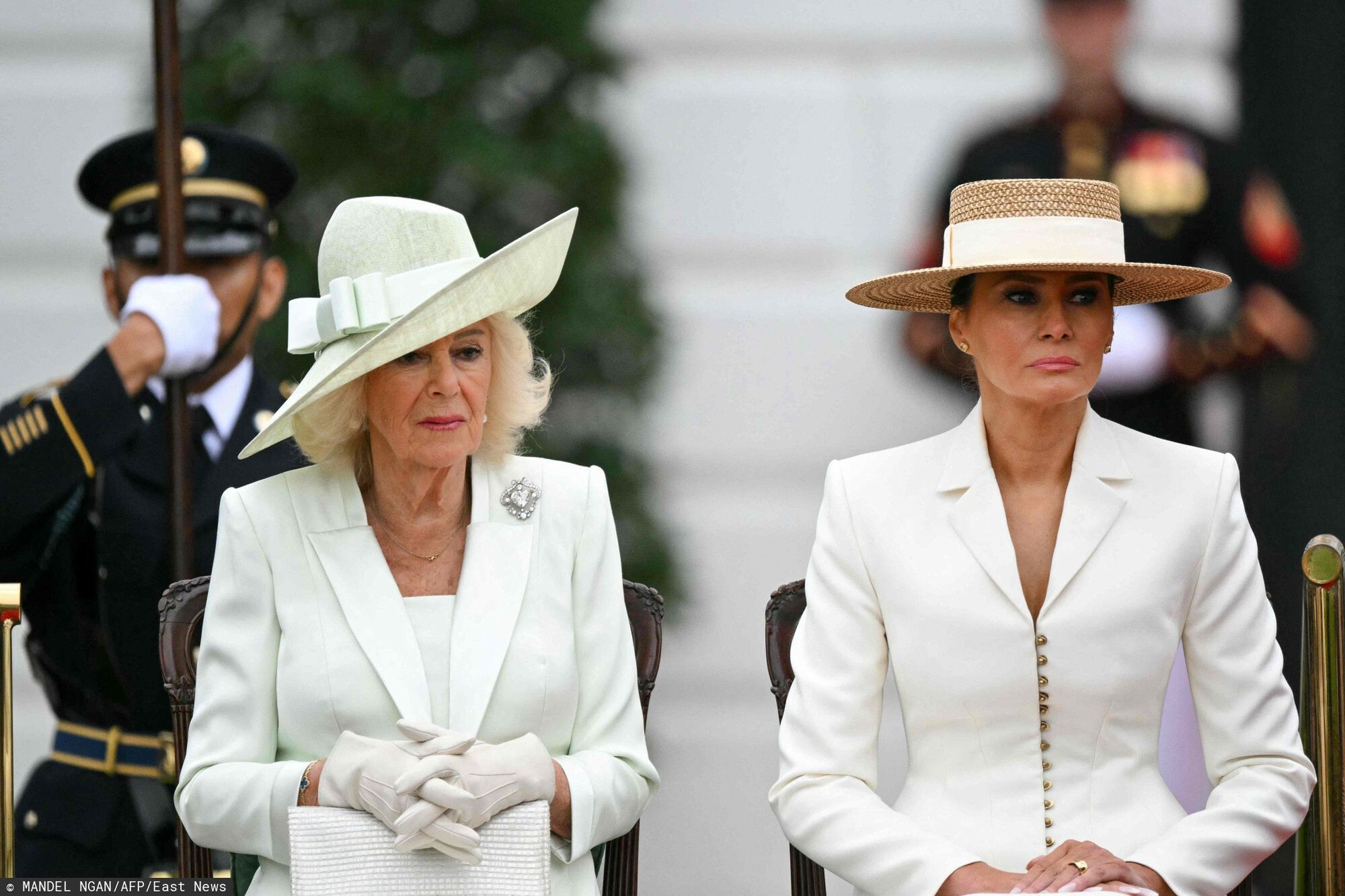 Melania Trump na spotkaniu z królem Karolem III i królową Kamilą