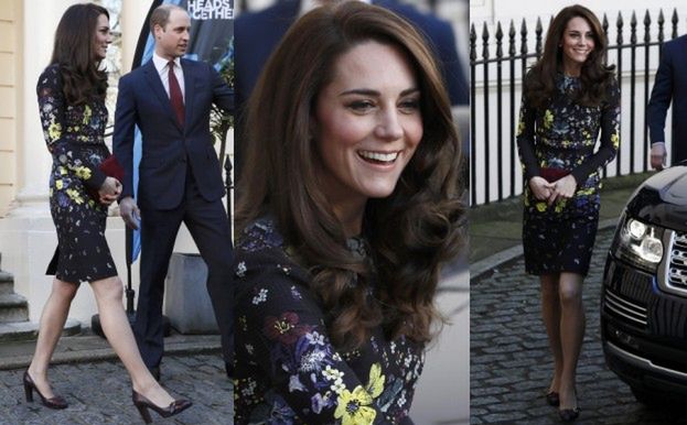 Kate Middleton w sukience w kwiatki