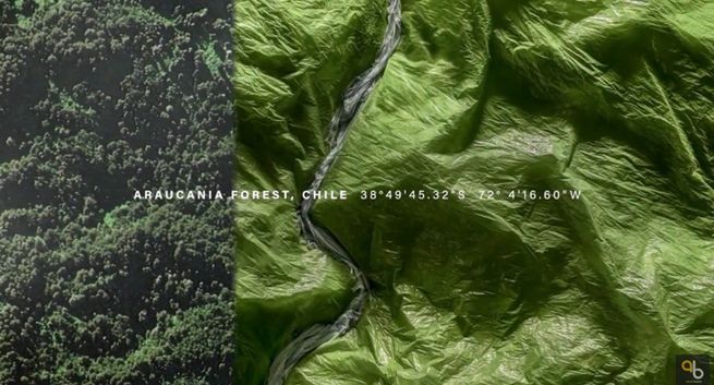 Południowoamerykański krajobraz odtworzony ze śmieci. Kampania Greenpeace