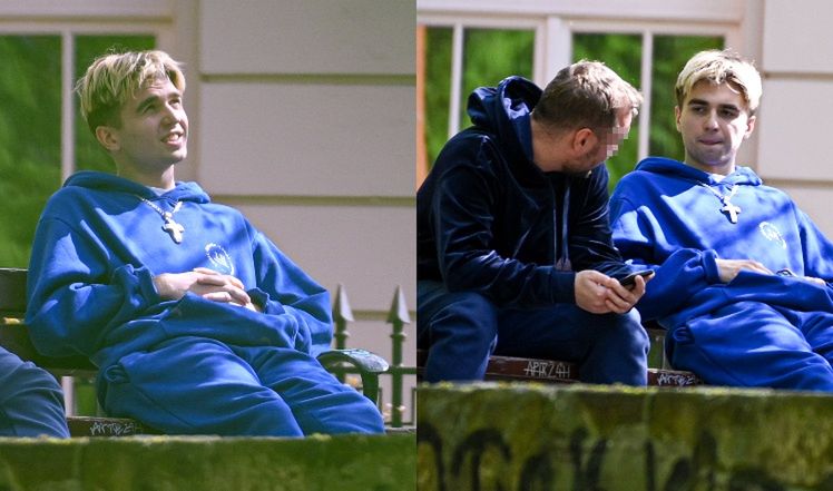Mata w niebieskim dresie
