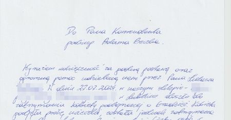 Podziękowanie dla policjanta, który zatrzymał złodzieja. Był już po służbie
