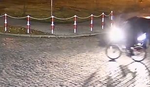 Potrącenie rowerzysty w Gubinie. Wszystko nagrały kamery