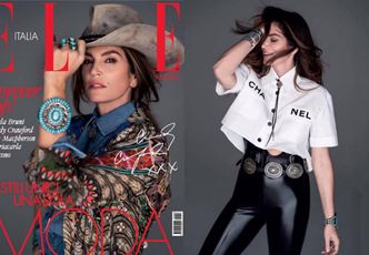 Wiecznie młoda Cindy Crawford pozuje w kapeluszu dla "Elle Italia"