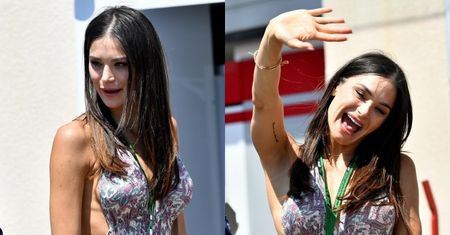 Sandra Dziwiszek w odważnym topie dopinguje ukochanego z Formuły 1 na  Grand Prix Francji (ZDJĘCIA)