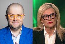 Michał Szadkowski i Ewa Wrzosek, fot. mat. pras. i kadr z TVP Info
